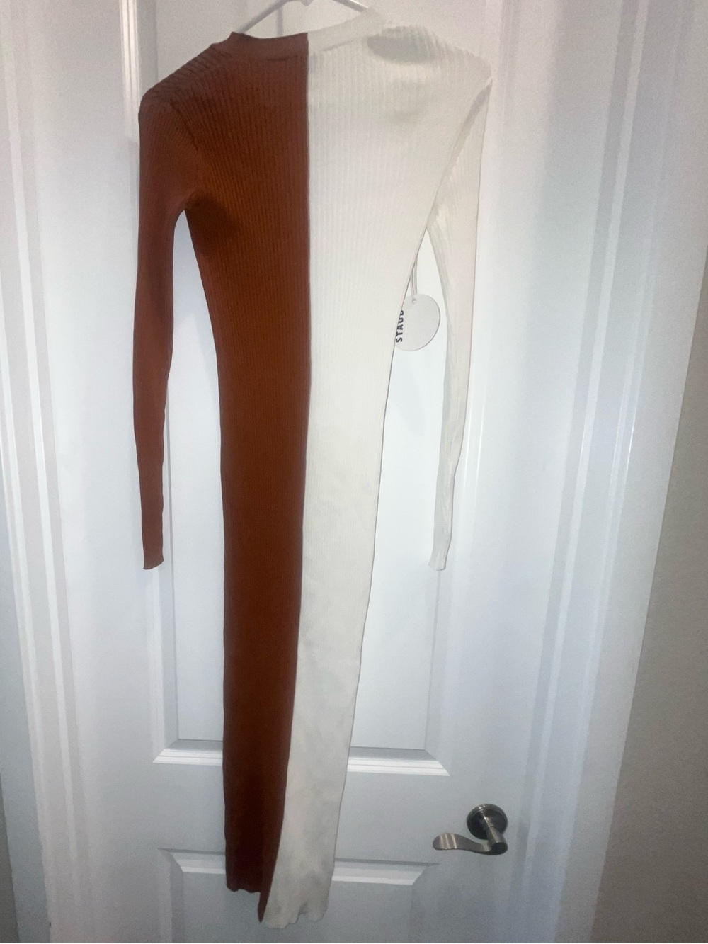 NWT STAUD Shoko Colorblock Ribbed Knit Sweater Dress - Picture 4 of 7